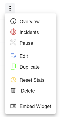 Step 1 - Open Embed Widget menu